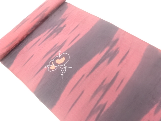 JAPANESE KIMONO / ANTIQUE BOLT FOR HAORI COAT / SILK / FLOWERS